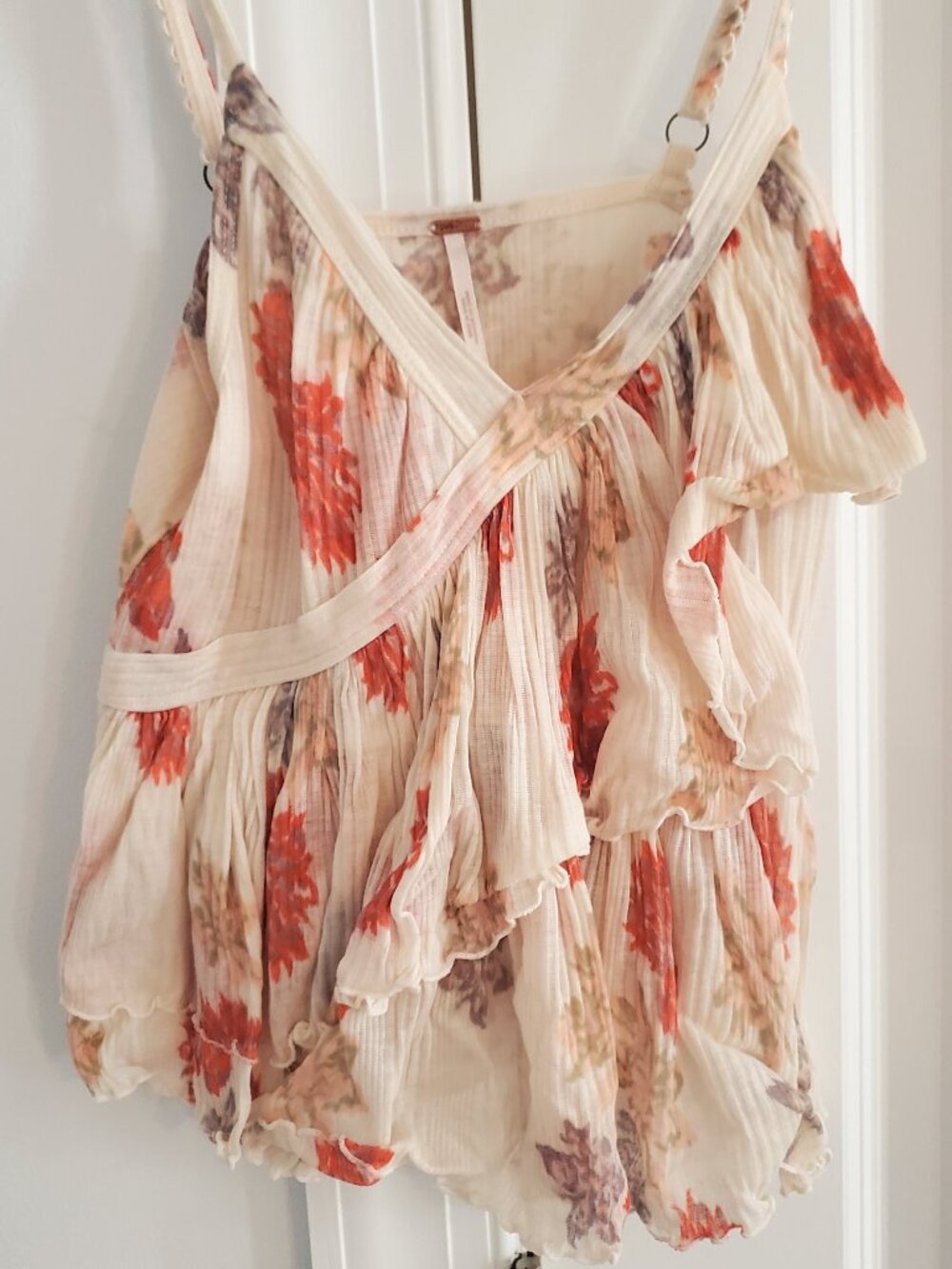 Free People Melbourne Ruffle Ribbed Tank